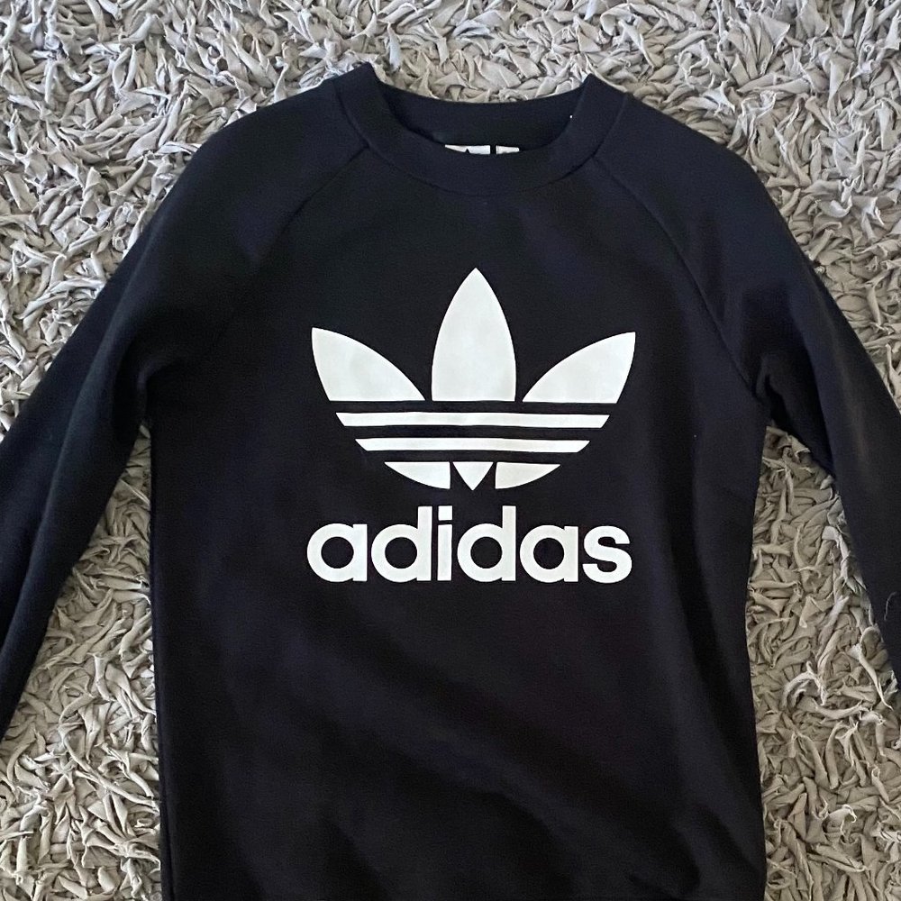 Black Adidas Crewneck